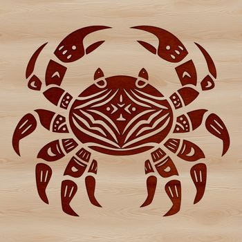 A detailed illustration of a wild crab in vector format.