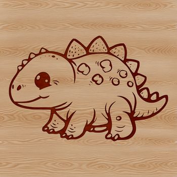 A detailed SVG graphic of a dinosaur design suitable for digital cutting machines or laser engraving.
