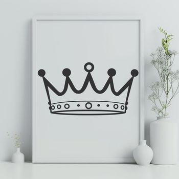 A vector illustration of a crown, suitable for digital design.