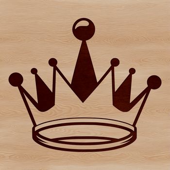 An SVG vector graphic design of a regal crown with intricate details.