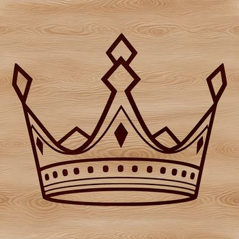 A crown illustration created in vector format as a digital download.