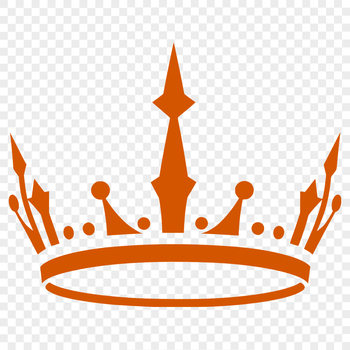 SVG illustration of a royal crown, suitable for vector graphics and cutting machine designs.
