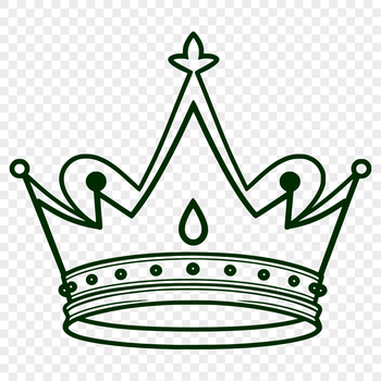 A crown design in vector format, ideal for cutting machines and laser cutters.