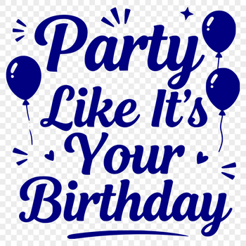 A free SVG vector illustration featuring a decorative Happy Birthday message suitable for commercial or personal use.