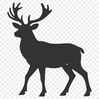A stylized illustration of a reindeer suitable for commercial use in various digital formats.