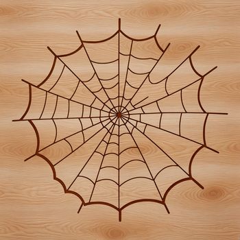 A delicate spider web design in vector format, ideal for digital use.