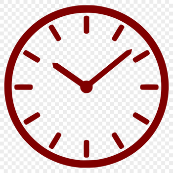 Vector clock graphic for digital design and printing purposes.