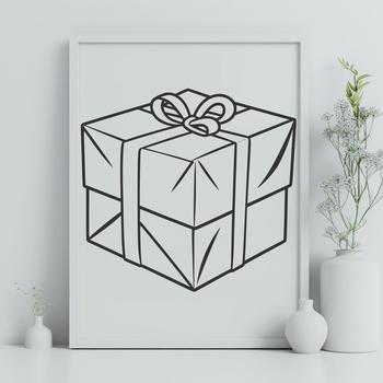 A simple vector box illustration suitable for crafting and DIY projects.