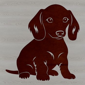 A sitting dachshund vector illustration suitable for various uses including digital and craft projects.