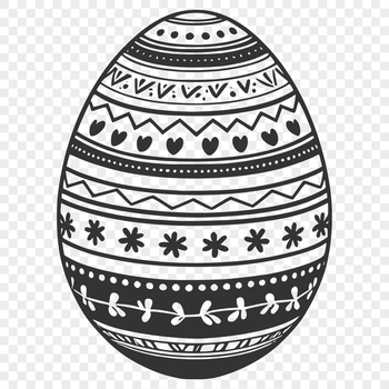 Illustrated Easter egg design created as a vector graphic in SVG format.