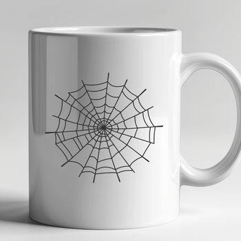 A delicate spider web design rendered as an editable vector graphic.