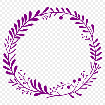 A floral design vector illustration of a decorative wreath in various shapes and sizes.