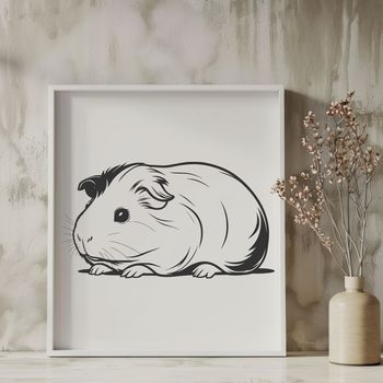 A small furry rodent with large eyes, commonly kept as a pet.