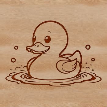 A simplified illustration of a duck in vector format, suitable for digital design and crafting.
