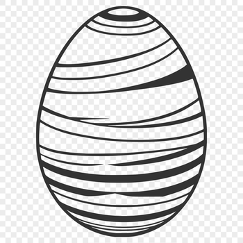 A colorful, hand-drawn Easter egg design, suitable for various digital formats including vector art, clip art, and stencils.