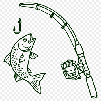 Fishing silhouette SVG cut file for laser cutter