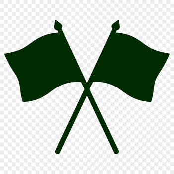 A simple vector graphic illustration of a [flag] in various colors.