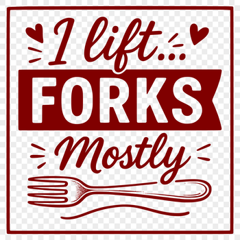 Cartoon-style quote about food and diet in a playful format.