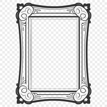 A graphical representation of a picture frame in SVG format, suitable for vector design.