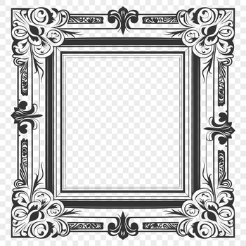 A digital frame template with a clean and simple design, ideal for vector art projects.