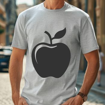 A stylized illustration of a single red apple with a simple shape and minimal details.
