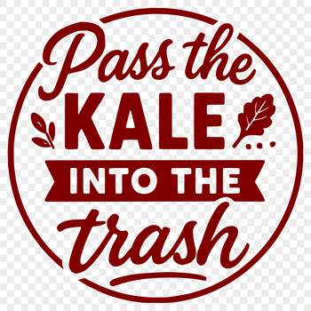 A humorous quote about food and diet in a clean, vector format.