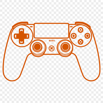 Vector illustration of a game controller with buttons and sticks