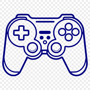 An SVG illustration of a gaming device with directional pad and face buttons.