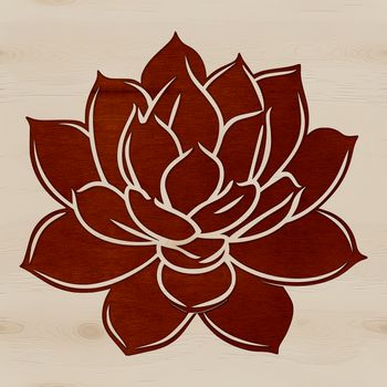 A stylized illustration of a succulent plant, suitable for digital and graphic design projects.