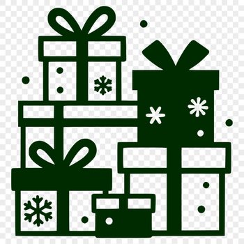 A simple vector illustration of a gift box with a bow.