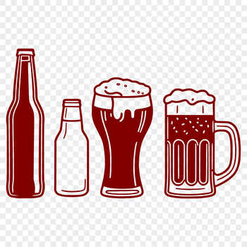 An SVG design featuring a stylized representation of a bottle of beer.