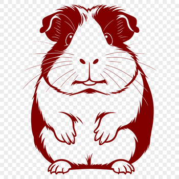 A digitally rendered image of a guinea pig, suitable for print and web use.