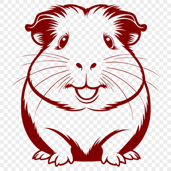 A detailed illustration of a guinea pig, suitable for use as clip art in various formats including SVG.