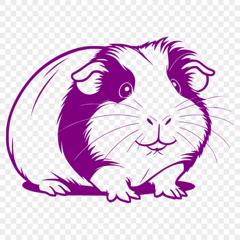 A vector illustration of a guinea pig, suitable for digital crafting and design projects.