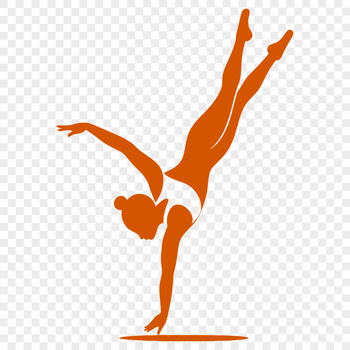 A vector illustration of a young gymnast in mid-performance, highlighting athleticism and agility.