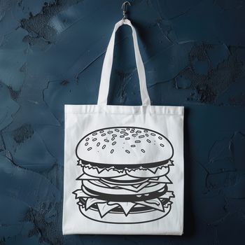 A simple vector illustration of a classic cheeseburger with beef patty and melted cheese on a bun.