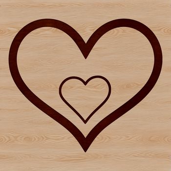 Vector graphic illustration of a heart symbol used in various contexts including Valentines and wedding designs.