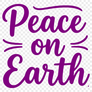 Whimsical Christmas Inspiration Illustrative vector art featuring inspirational Christmas quotes with a focus on peace on earth.