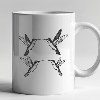 An intricately detailed design of a hummingbird, rendered as a scalable SVG image suitable for various applications.