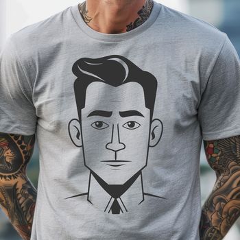 A male figure created as a vector graphic in SVG format.