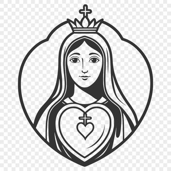 A stylized vector illustration of a heart with an angelic presence, suitable for various digital and physical uses.