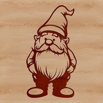 A mythical creature with the body of a dwarf, standing upright on four legs, designed as vector art.
