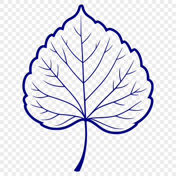 A vector illustration of a single leaf with smooth edges and realistic texture.