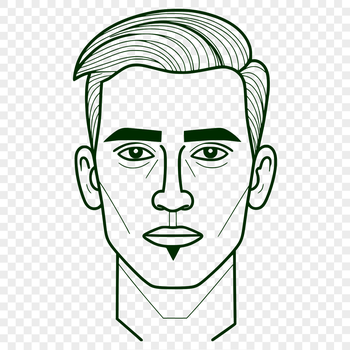 A male figure designed as a digital vector graphic.