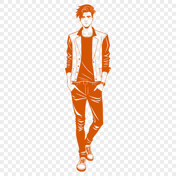 An SVG graphic representation of a man for use in various design projects.