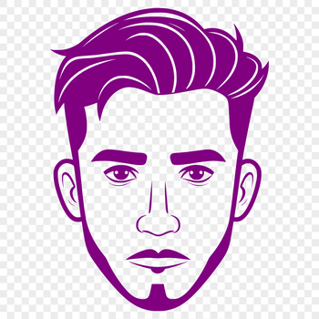 A 2D illustration of a man in a neutral pose, suitable for vector graphics and digital design.