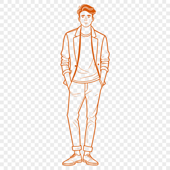 A high-quality SVG graphic representation of a man.