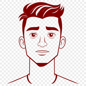 A digital illustration of a male figure in a neutral pose, suitable for various design applications.