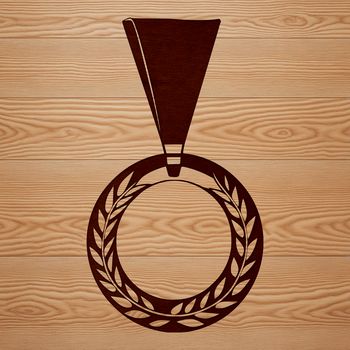 A digital medal icon designed for use in vector art projects and cutting machines.