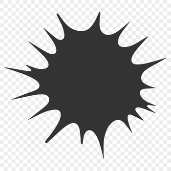 A colorful splat shape designed for vector art projects.